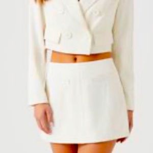 Forever 21 white mini skirt size Large